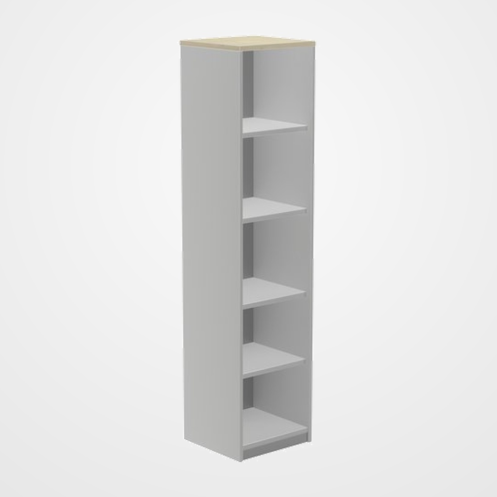 [24403419] ARMARIO ROCADA COLUMNA 195x45x45 ESTRUCTURA GRIS Y TAPA ROBLE