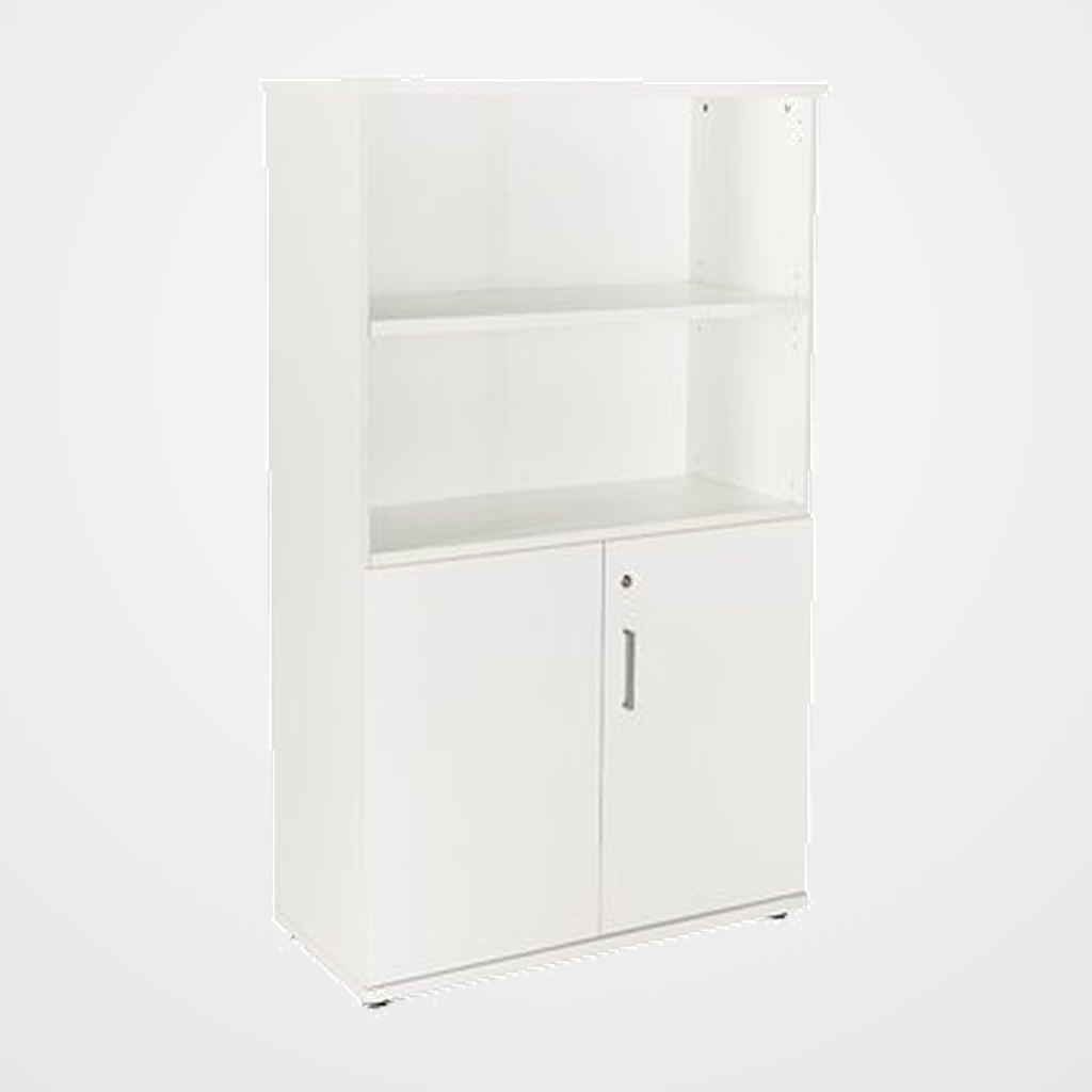 ARMARIO ROCADA CON PUERTAS BAJAS 156x90x45 ESTRUCTURA BLANCO Y TAPA BLANCO