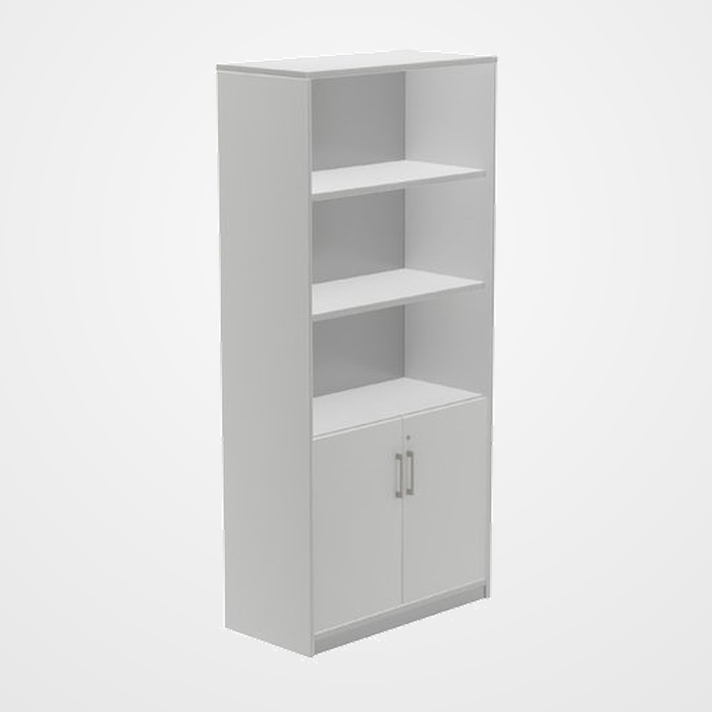 ARMARIO ROCADA CON PUERTAS BAJAS 195x90x45 ESTRUCTURA GRIS Y TAPA GRIS