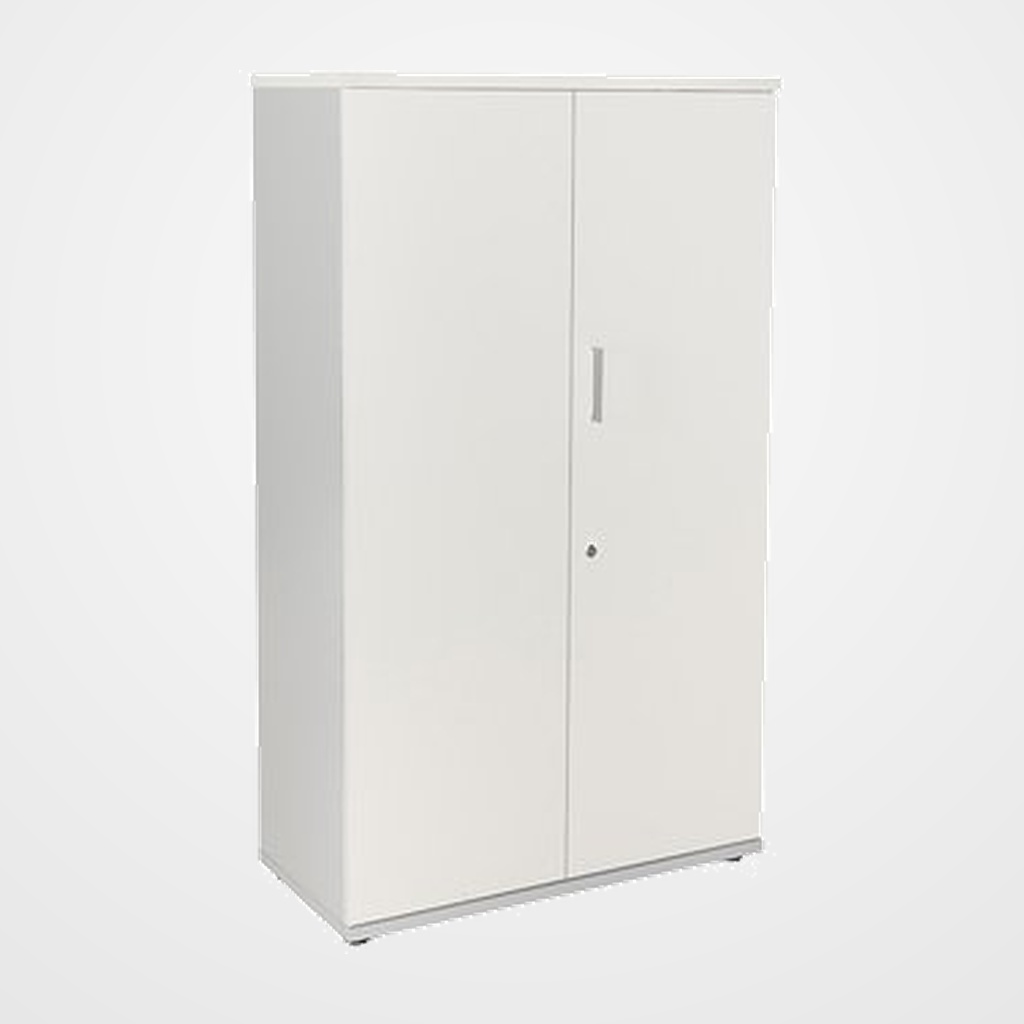 ARMARIO ROCADA CON PUERTAS 156x90x45 ESTRUCTURA GRIS PUERTAS Y TAPA BLANCO