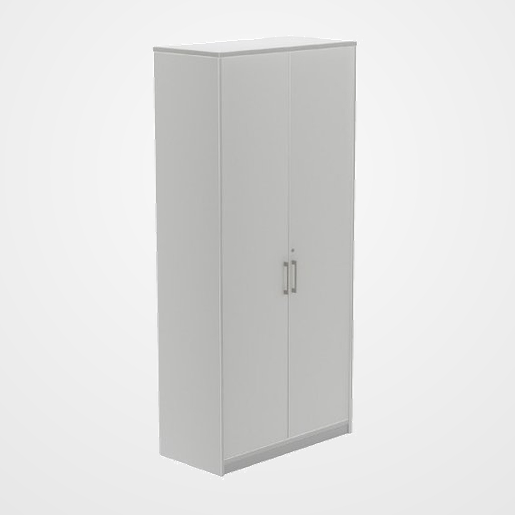 ARMARIO ROCADA CON PUERTAS 195x90x45 ESTRUCTURA GRIS PUERTAS Y TAPA GRIS