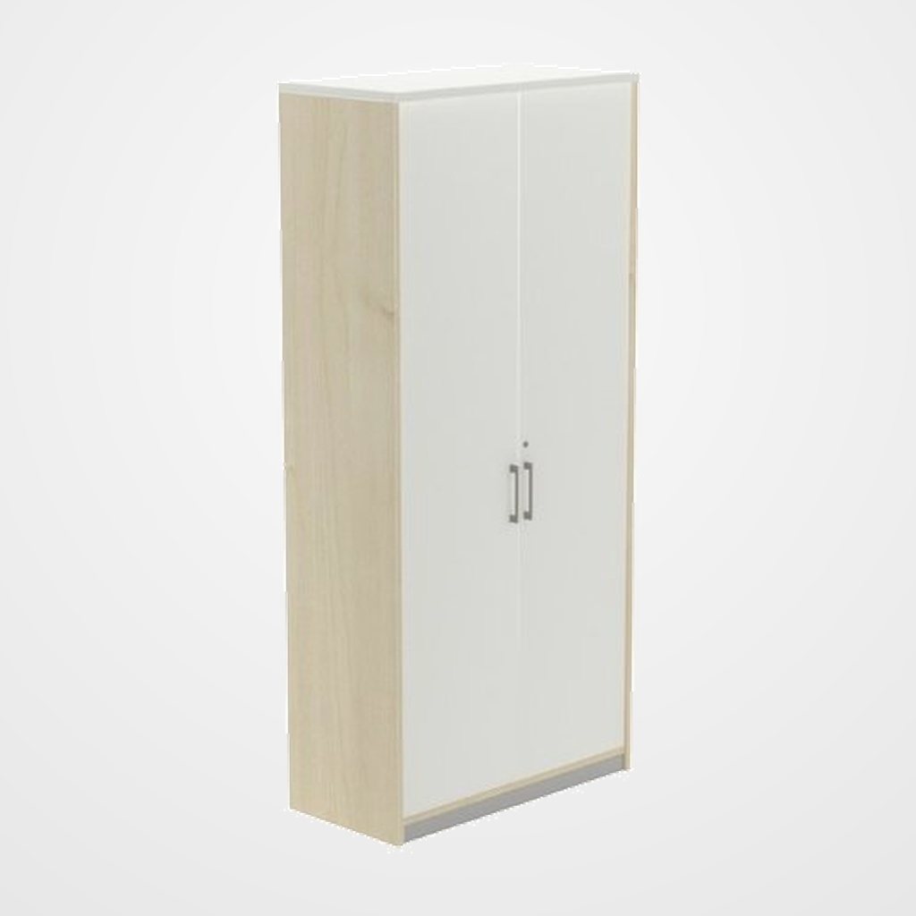 ARMARIO ROCADA CON PUERTAS 195x90x45 ESTRUCTURA HAYA PUERTAS Y TAPA BLANCO