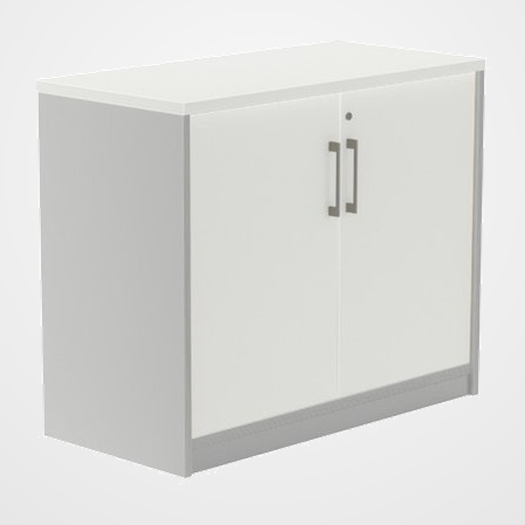 ARMARIO ROCADA CON PUERTAS 78x90x45 ESTRUCTURA GRIS PUERTAS Y TAPA BLANCO