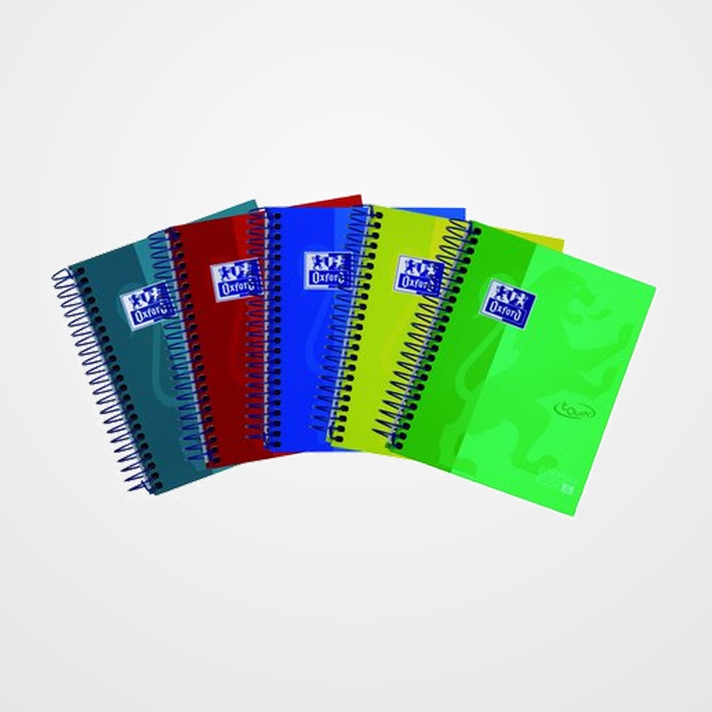 BLOC OXFORD SCHOOL EU.BOOK 4 TOUCH micro.tapa EXTRA A6 120h CUADRIC.5x5 90g SURTIDO (5 col.)
