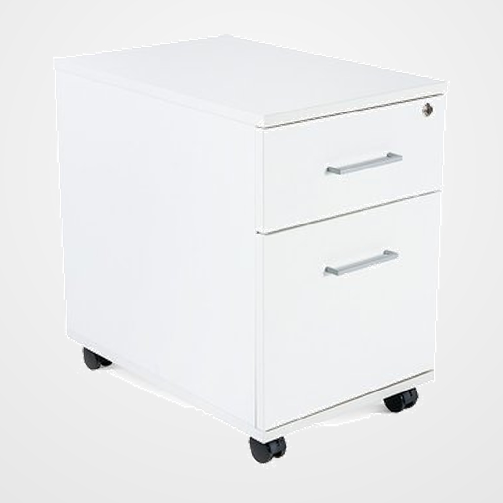 CAJONERA ROCADA con RUEDAS 40x59,5x58 con 1 CAJON + CARPETERO ESTRUCTURA BLANCO FRONTALES BLANCO