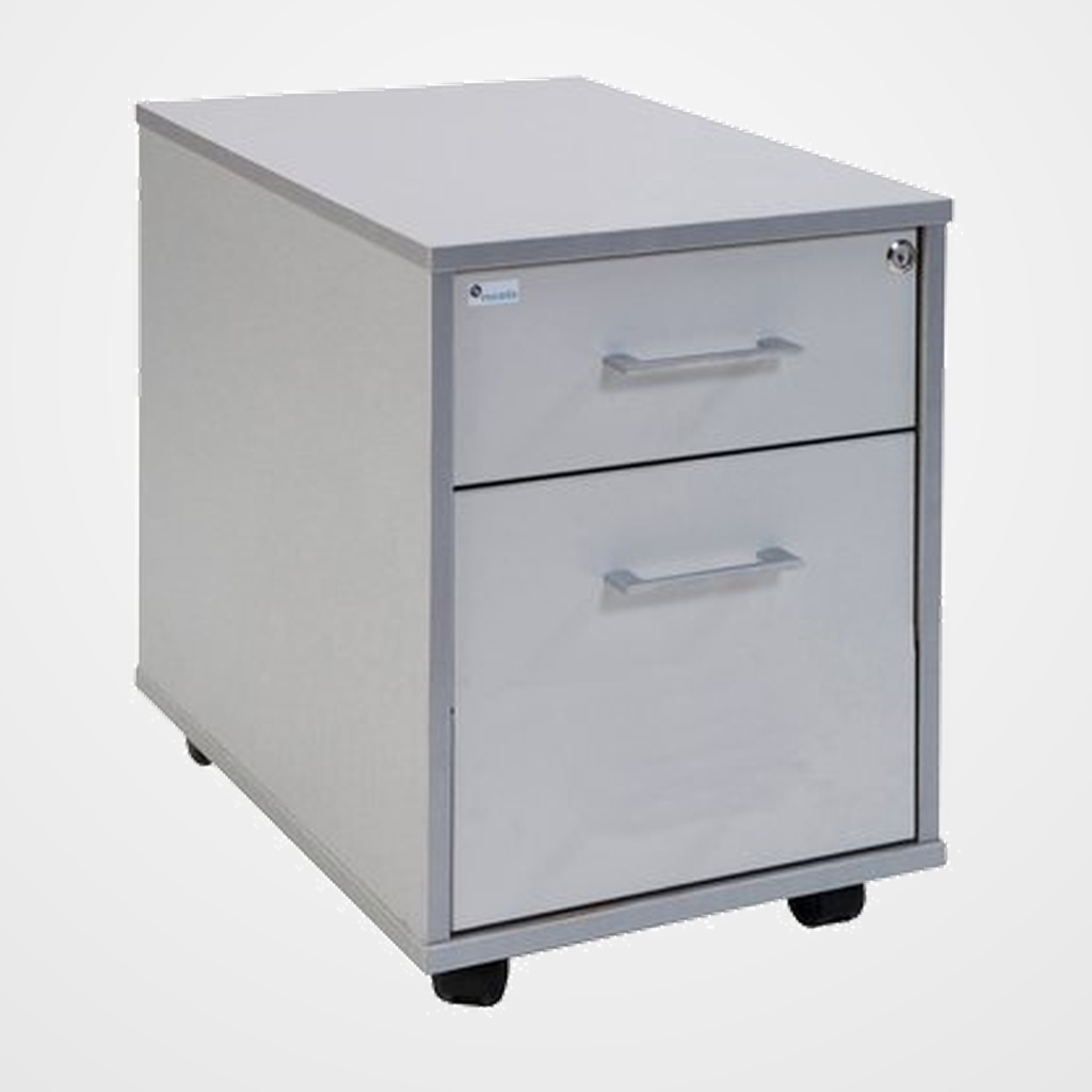 CAJONERA ROCADA con RUEDAS 40x59,5x58 con 1 CAJON + CARPETERO ESTRUCTURA GRIS FRONTALES GRIS