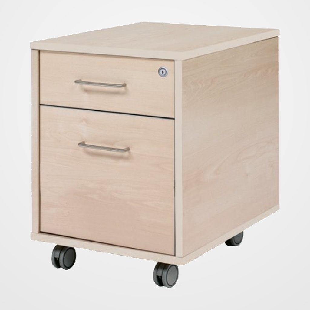 CAJONERA ROCADA con RUEDAS 40x59,5x58 con 1 CAJON + CARPETERO ESTRUCTURA HAYA FRONTALES HAYA