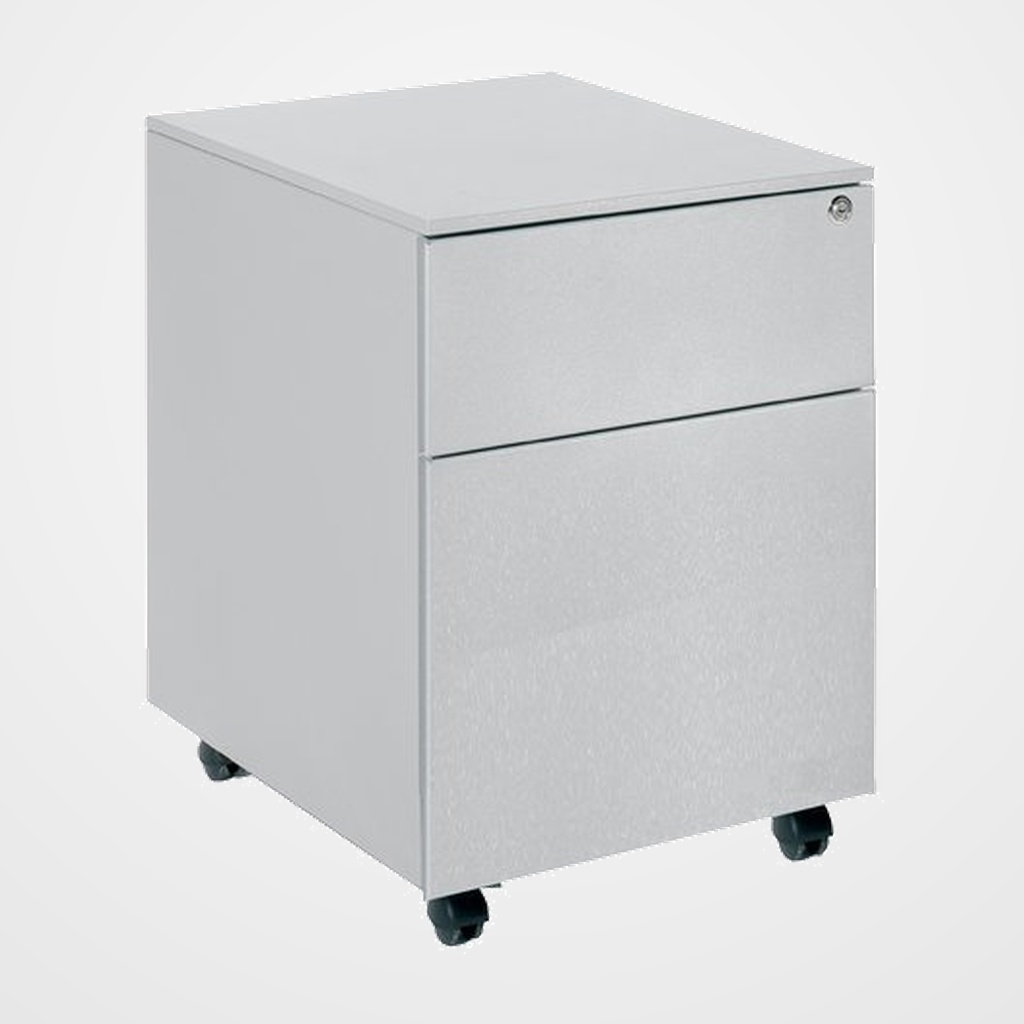 CAJONERA ROCADA con RUEDAS 42x53x58 con 1 CAJON + CARPETERO ESTRUCTURA Y FRONTALES METALICOS GRIS