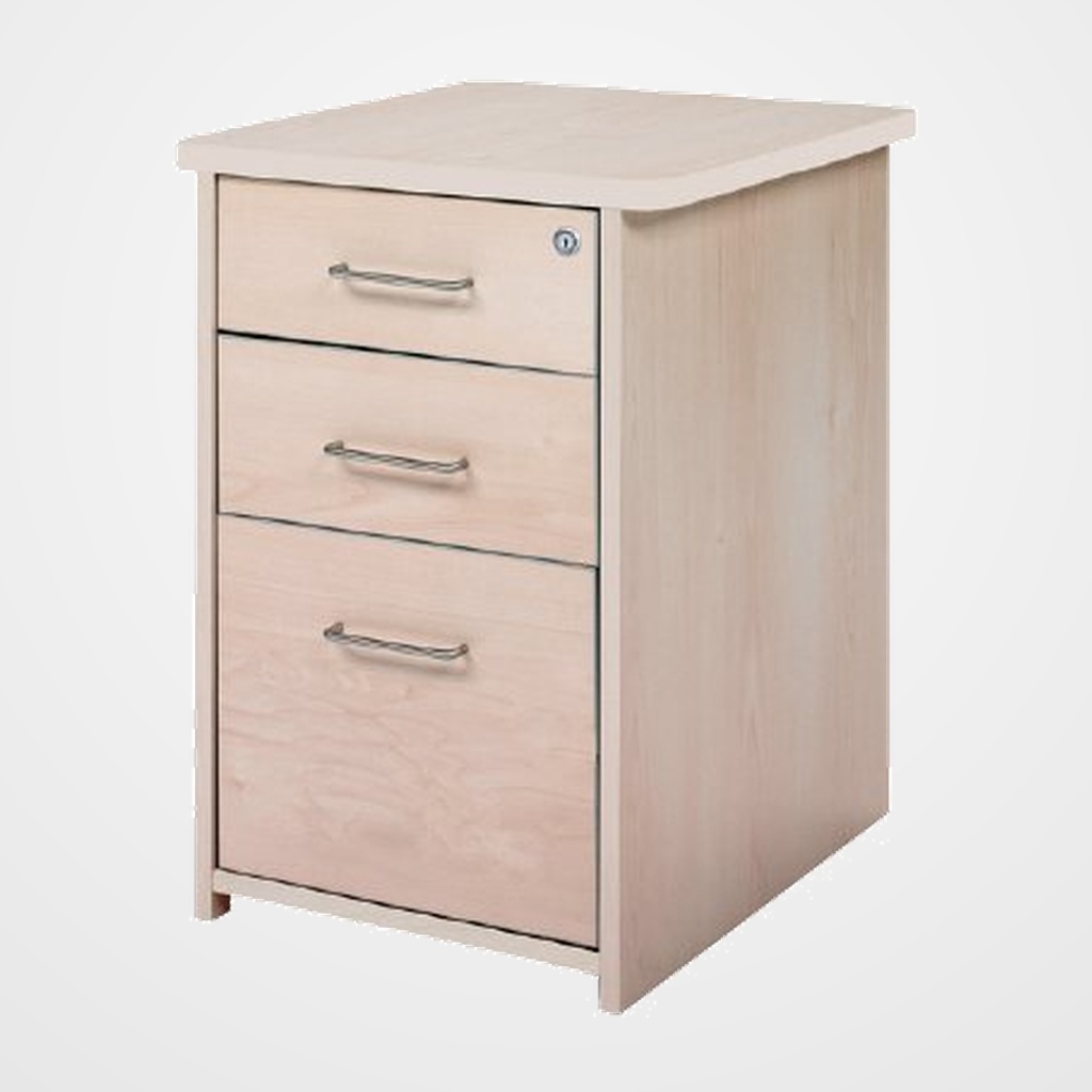 CAJONERA ROCADA 47x60x72 con 2 CAJONES + CARPETERO ESTRUCTURA HAYA FRONTALES HAYA