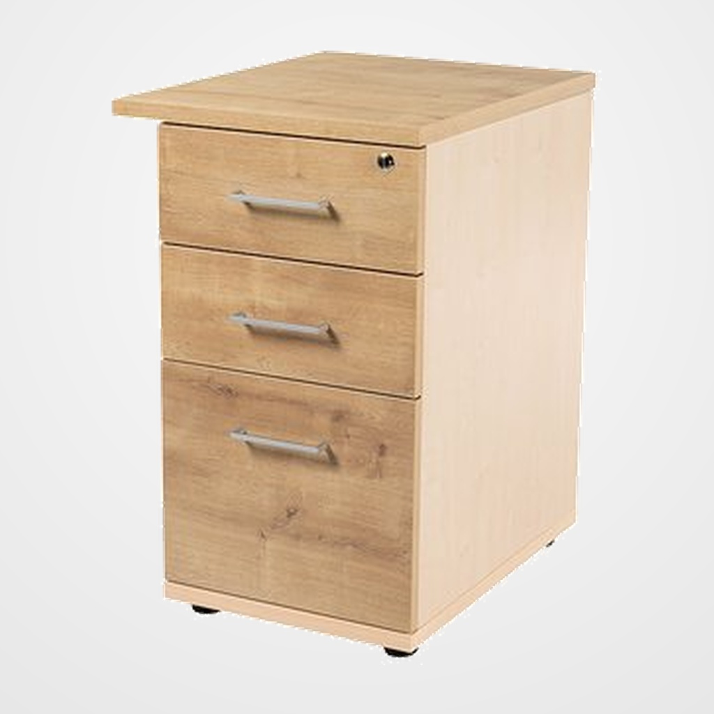 CAJONERA ROCADA 47x60x72 con 2 CAJONES + CARPETERO ESTRUCTURA HAYA FRONTALES ROBLE