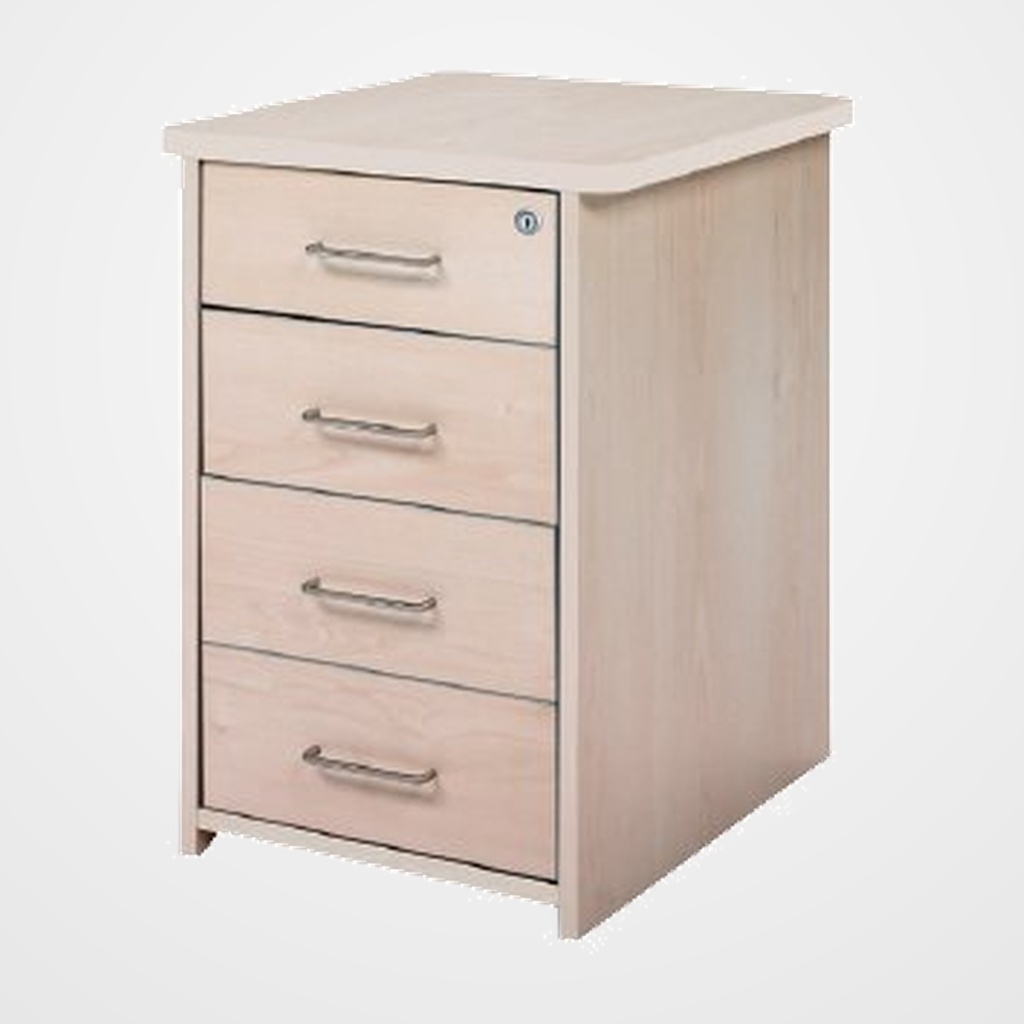 CAJONERA ROCADA 47x60x72 con 4 CAJONES ESTRUCTURA HAYA FRONTALES HAYA