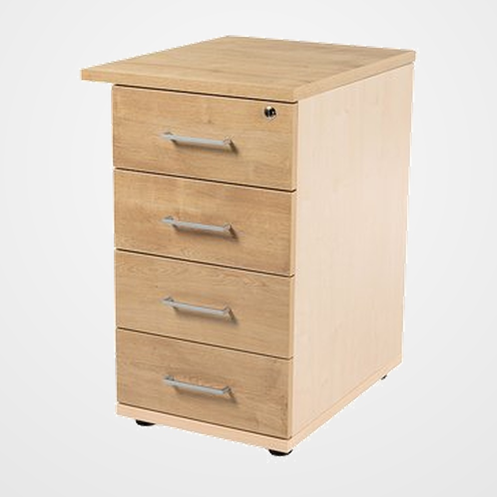 [24406080] CAJONERA ROCADA 47x60x72 con 4 CAJONES ESTRUCTURA HAYA FRONTALES ROBLE