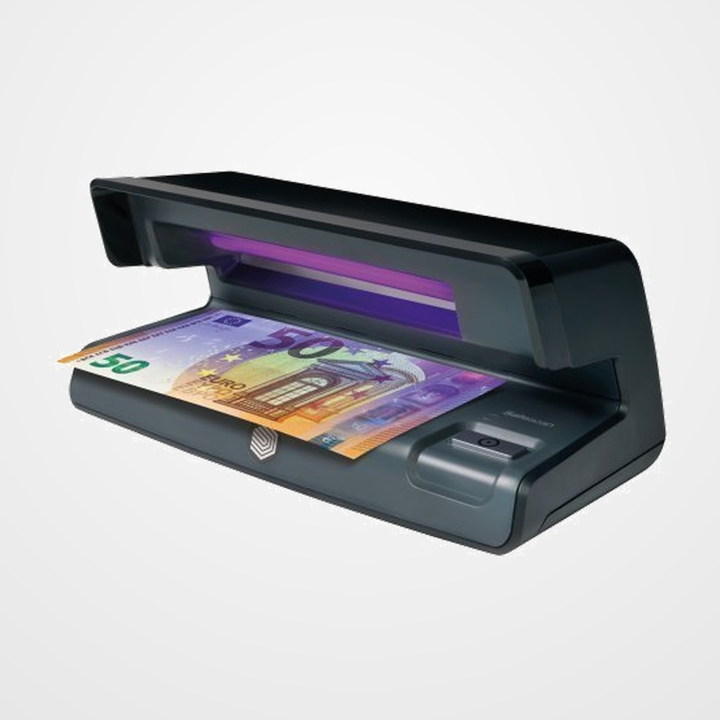 DETECTOR DE BILLETES FALSOS SAFESCAN 55 NEGRO CON LUZ ULTRAVIOLETA