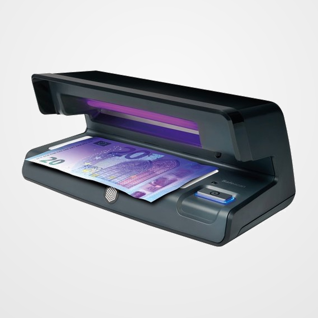[45003063] DETECTOR DE BILLETES FALSOS SAFESCAN 70 NEGRO CON LUZ ULTRAVIOLETA
