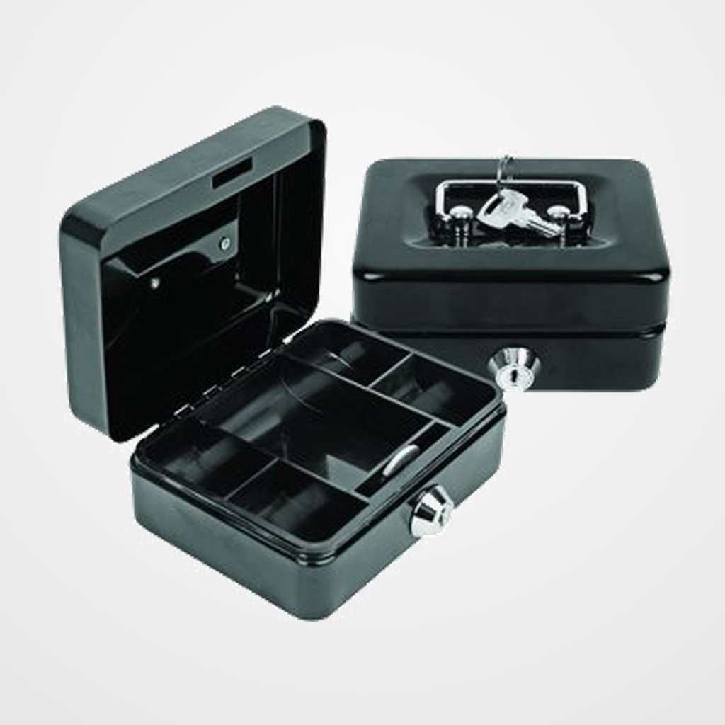 CAJA DE CAUDALES FOROFIS 12x9x6 cm NEGRO
