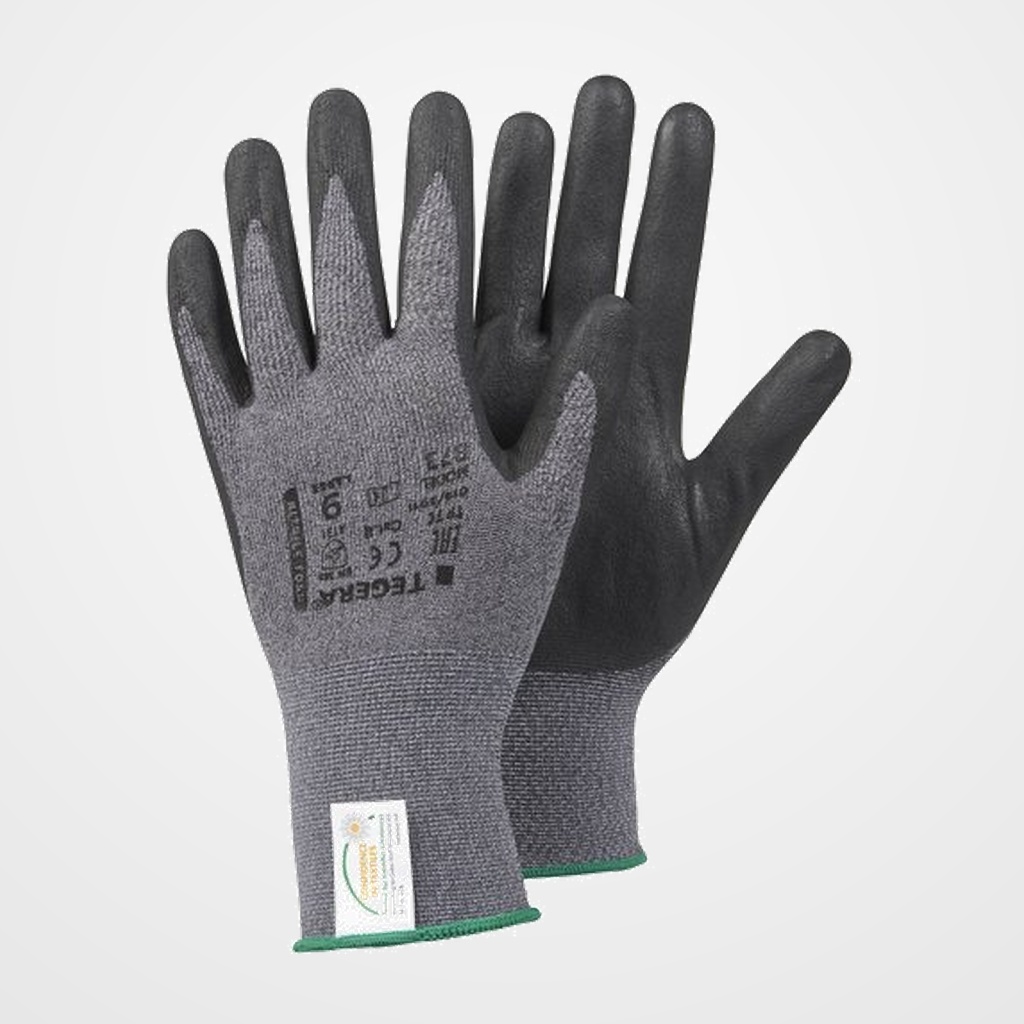 GUANTES NITRILO TEGERA 873 FOAM NYLON NEGRO TALLA 9