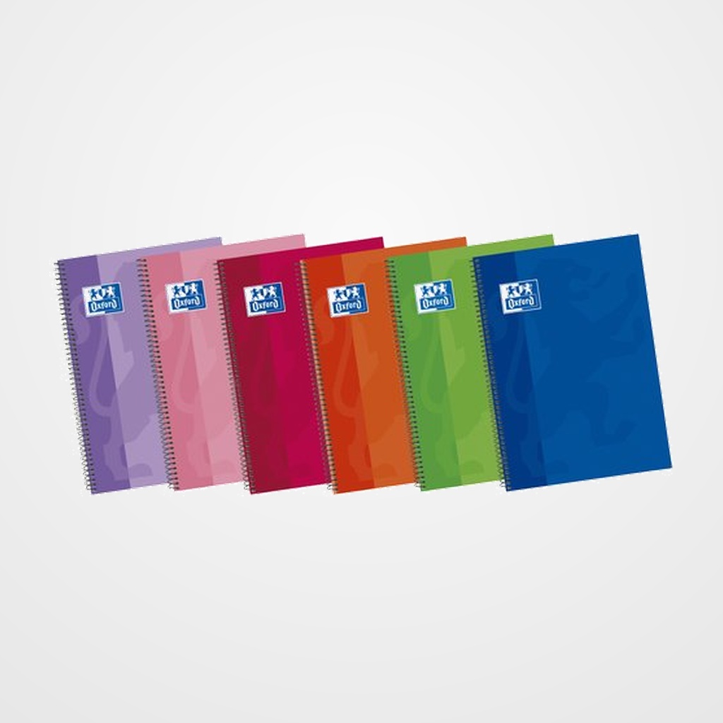 [10002228] BLOC OXFORD SCHOOL tapa EXTRA Fº 80h MILIMETRADO 90g SURTIDO (6 col.)