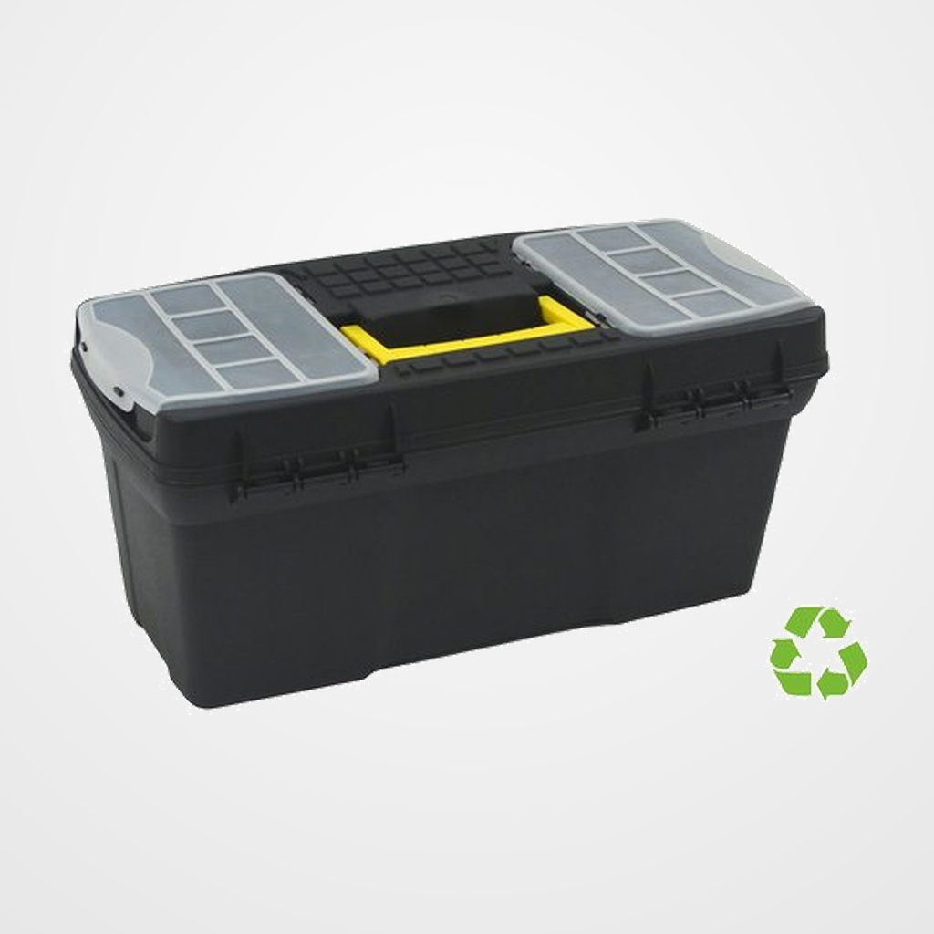 [24501020] MALETIN HERRAMIENTAS A.2000 TALLA S (190x390x180) DE PP RECICLADO Y 100% RECICLABLE NEGRO