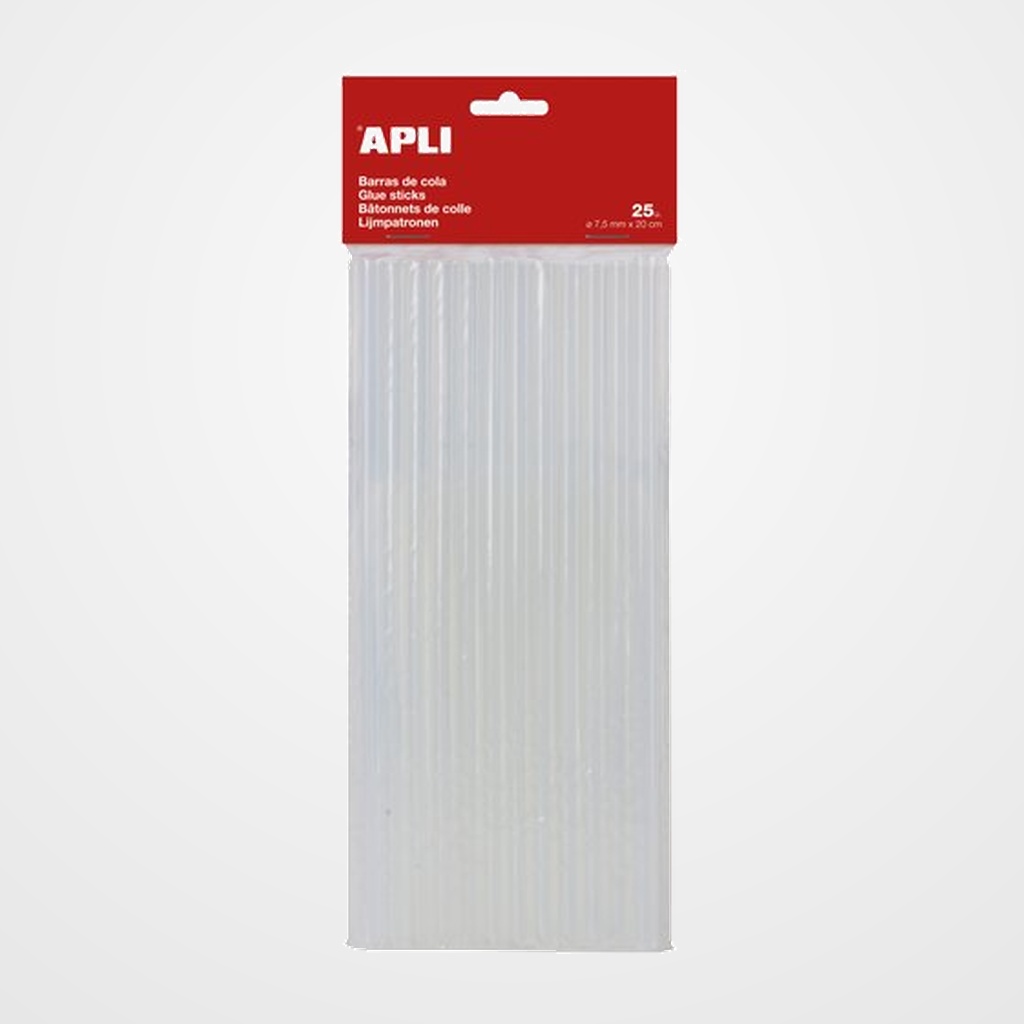 COLA TERMOFUSIBLE en BARRA APLI 20cm blister de 25