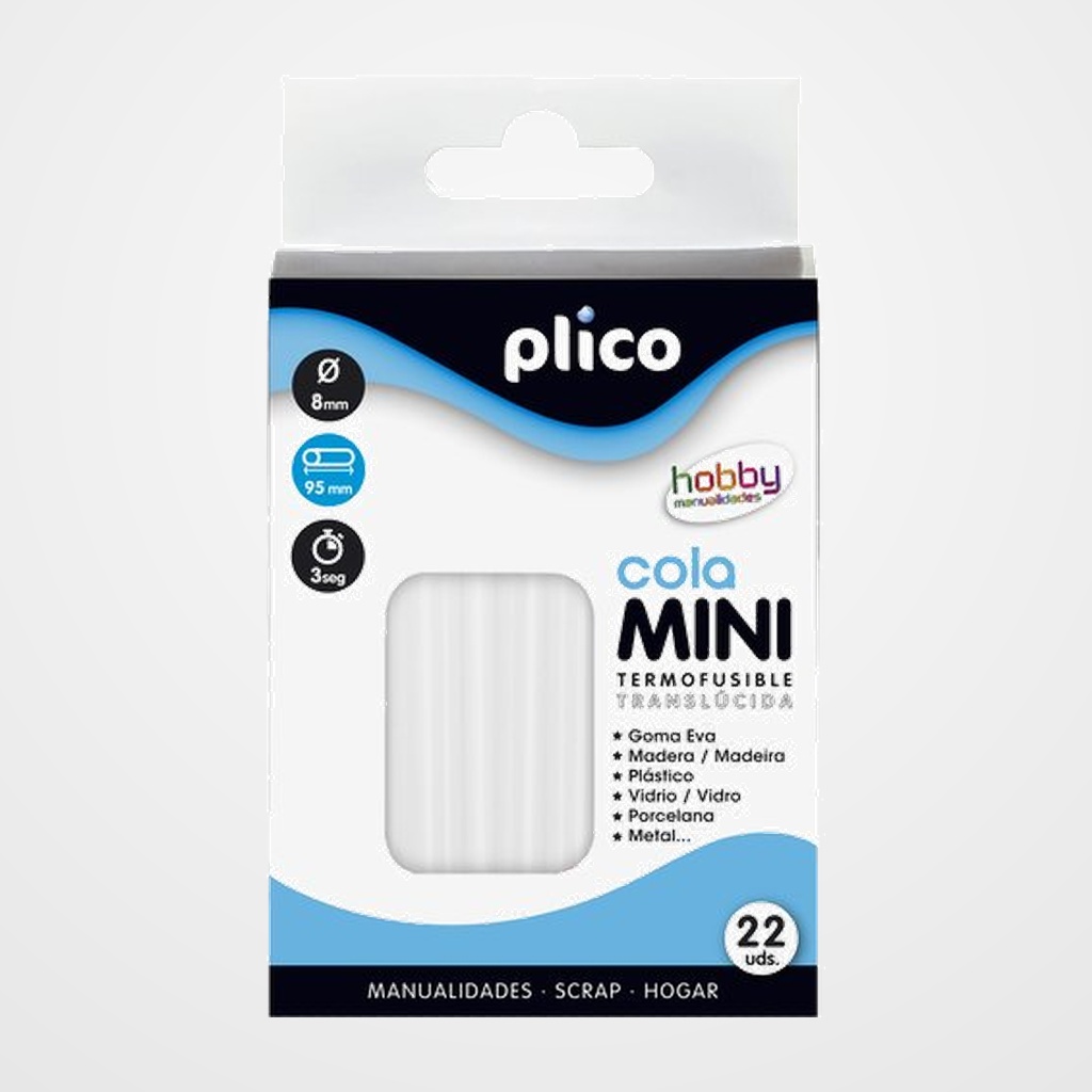 COLA TERMOFUSIBLE en BARRA PLICO MINI blister de 22