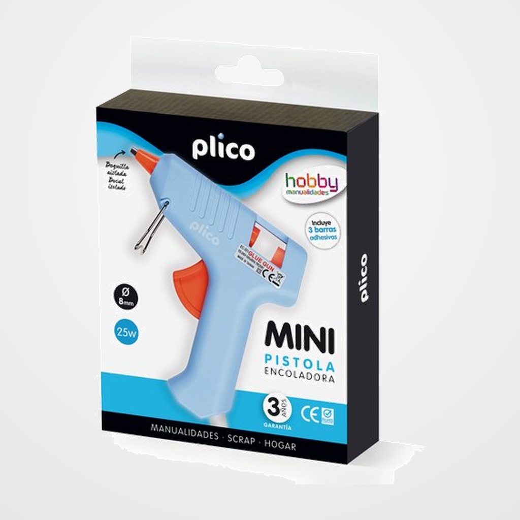 PISTOLA de COLA TERMOFUSIBLE PLICO MINI 25W