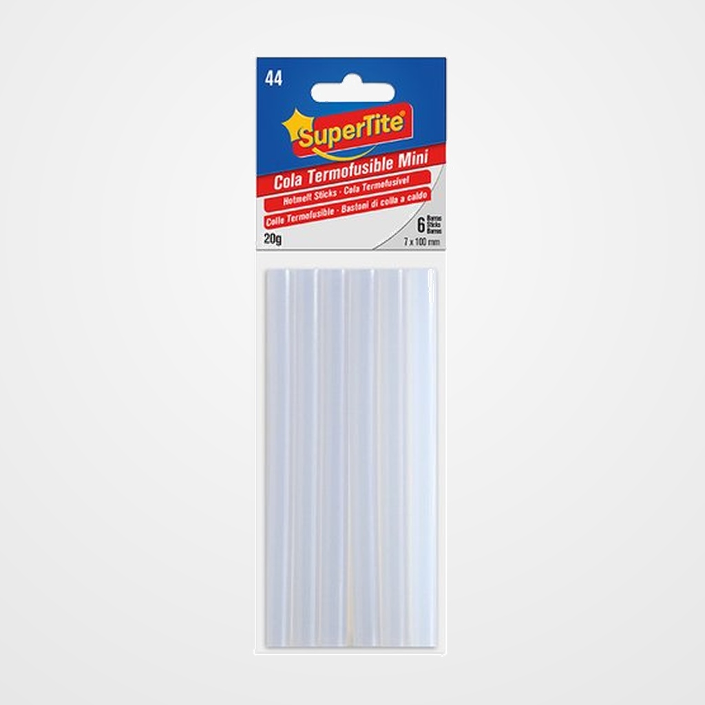 COLA TERMOFUSIBLE en BARRA SUPERTITE MINI 7x100 mm. blister de 6