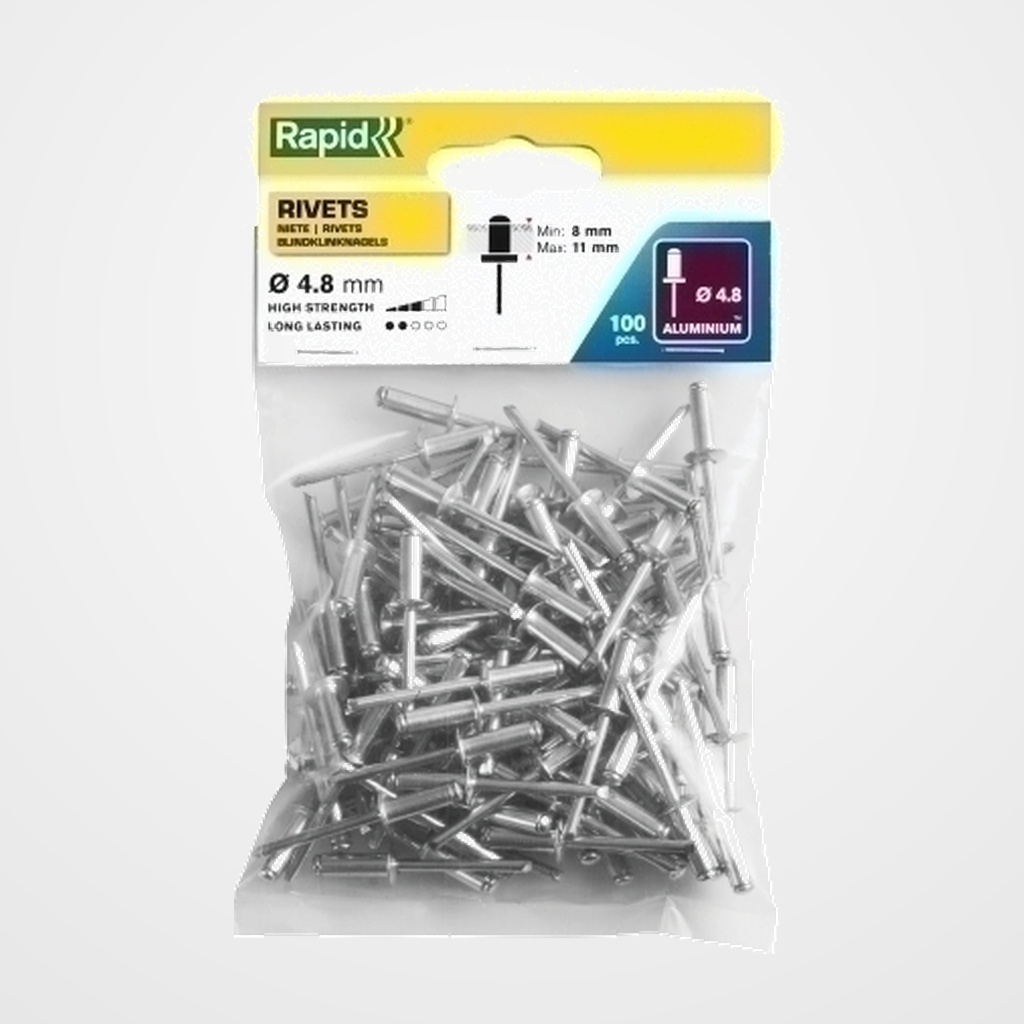 [12901577] REMACHES RAPID REMACHADORA ø4,8/ 14 mm. ALUMINIO caja de 100