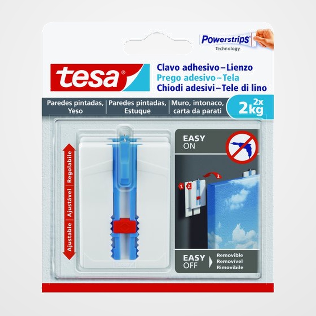 CLAVO ADHESIVO TESA AJUSTABLE PARA LIENZOS 2 Kg