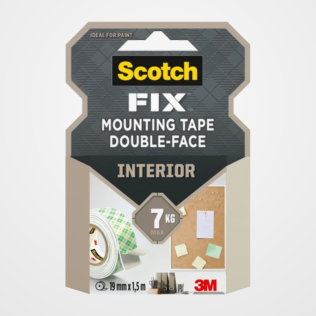 CINTA ADHESIVA DOBLE CARA SCOTCH SOPORTE rollo 1,5x19