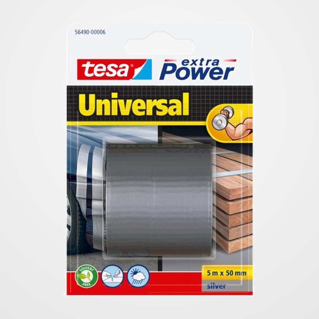 CINTA AMERICANA TESA EXTRA POWER rollo 5x50 PLATA