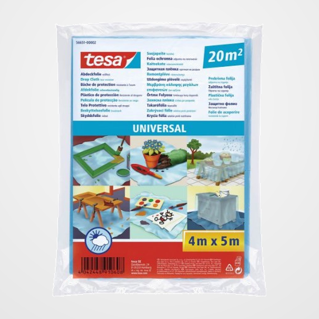 PLASTICO TESA DE CUBRICION UNIVERSAL TRANSPARENTE 4x5 METROS