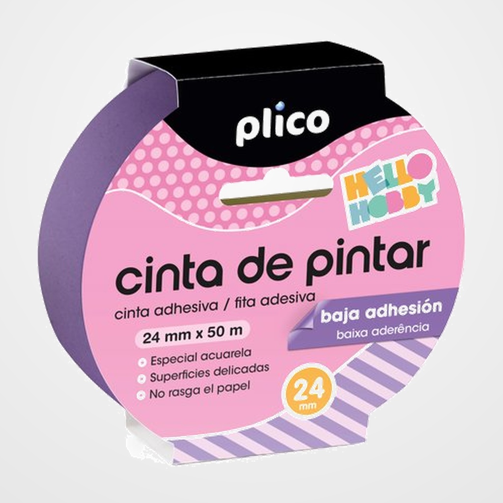 CINTA PINTOR PLICO BAJA ADHESION 24mm x 50 M