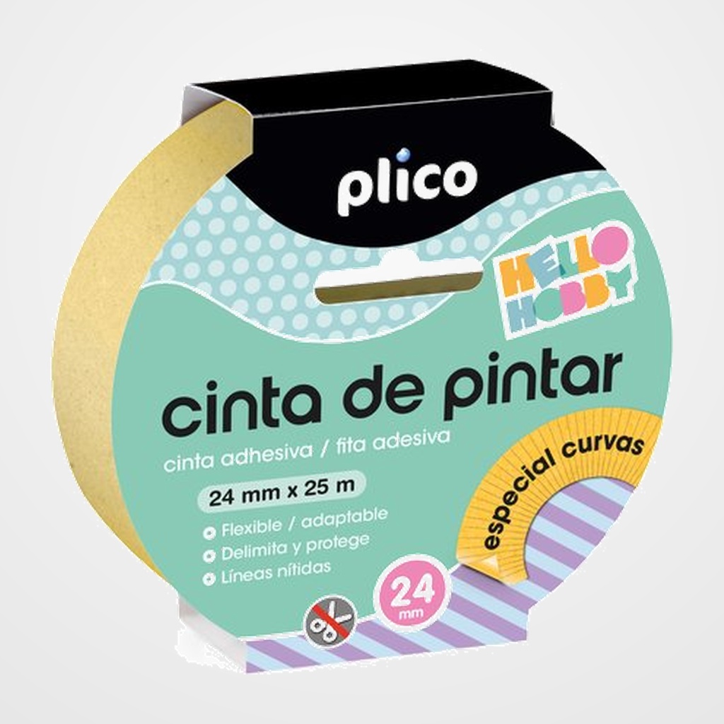CINTA PINTOR PLICO ESPECIAL CURVAS 24mm x 25 M