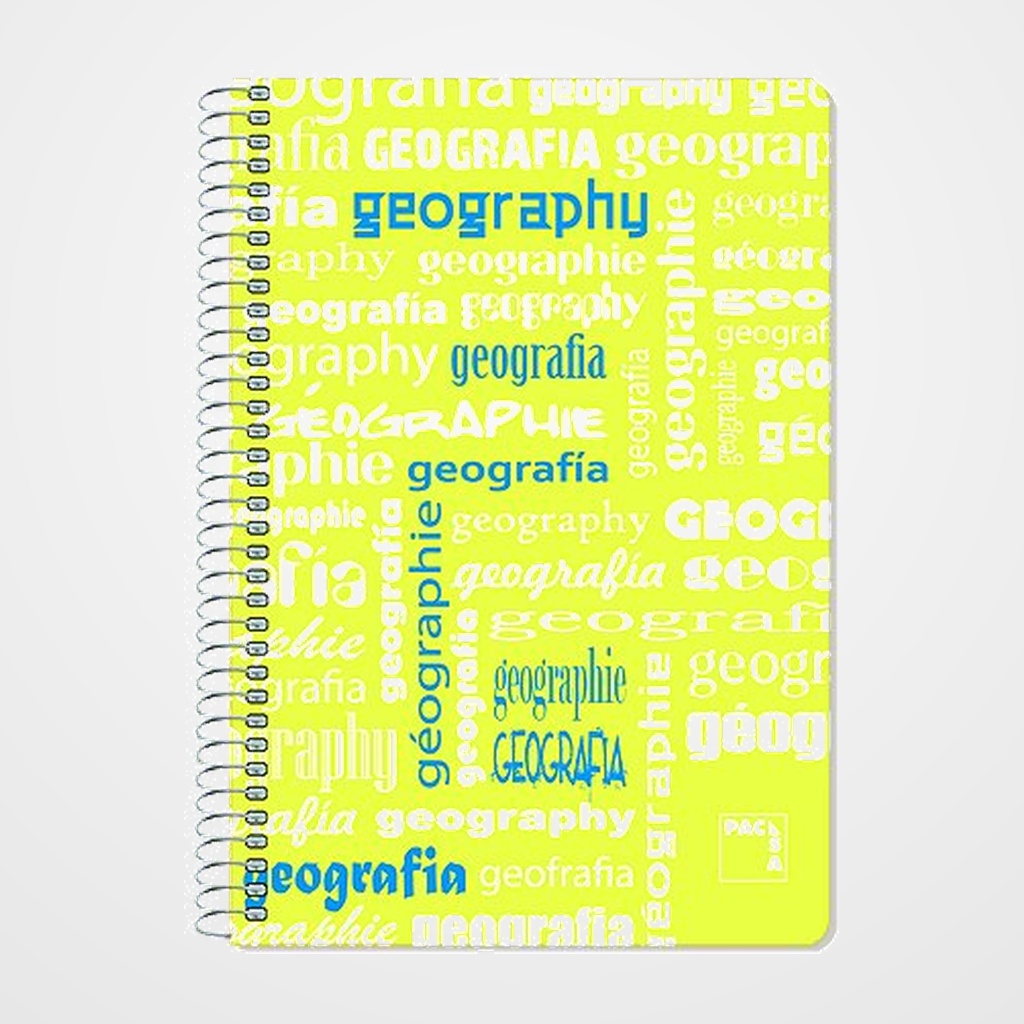 BLOC PACSA ASIGNATURAS tapa PP 4º 80h CUADRIC.4x4 90g GEOGRAFIA