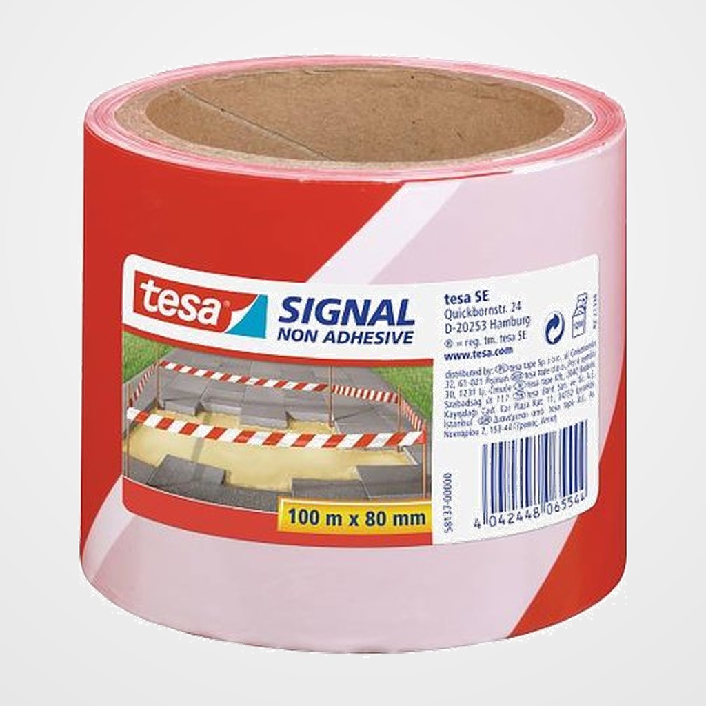 [11901370] ROLLOS BALIZAJE 100X80 MM. BICOLOR ROJO/BLANCO