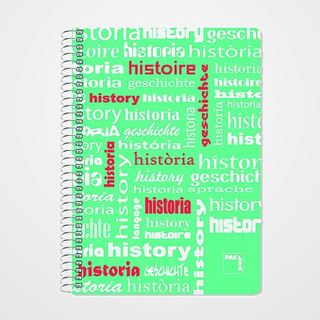 BLOC PACSA ASIGNATURAS tapa PP 4º 80h CUADRIC.4x4 90g HISTORIA