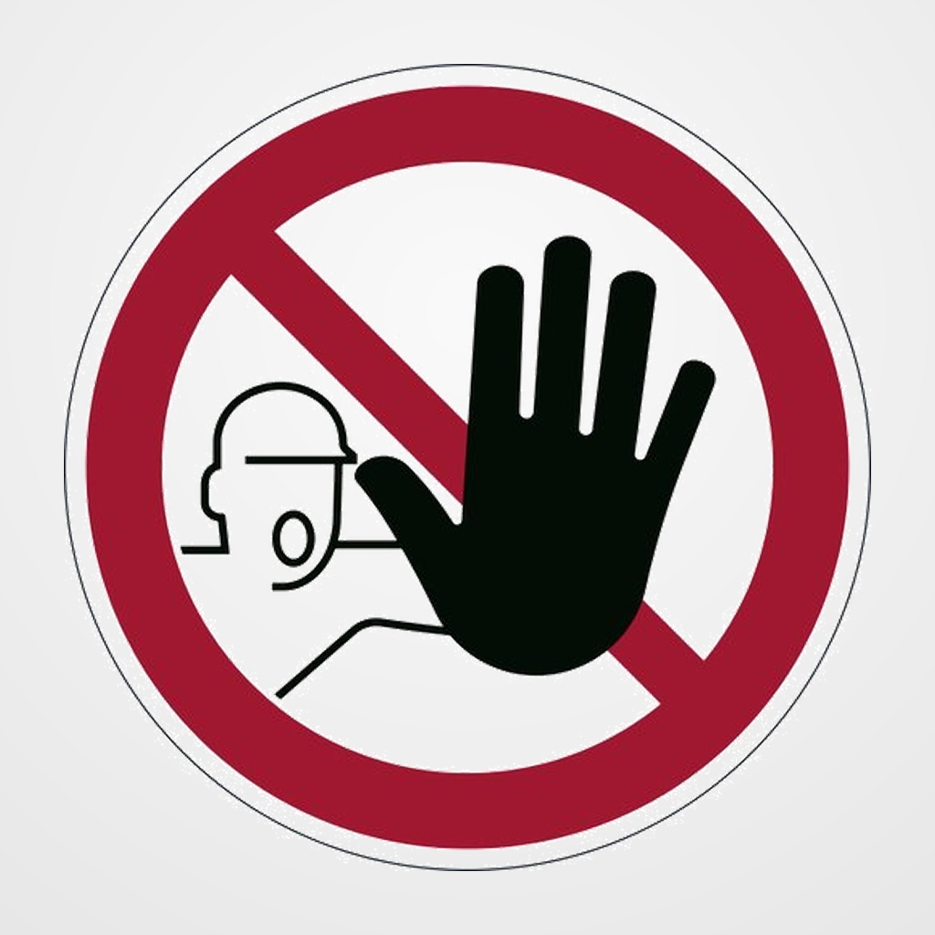 MARCAJE SEGURIDAD DURABLE AUTOADHESIVO PROHIBIDA LA ENTRADA