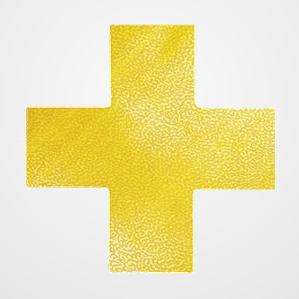 MARCAJE SUELO DURABLE AUTOADHESIVO EN FORMA DE + BOLSA de 10