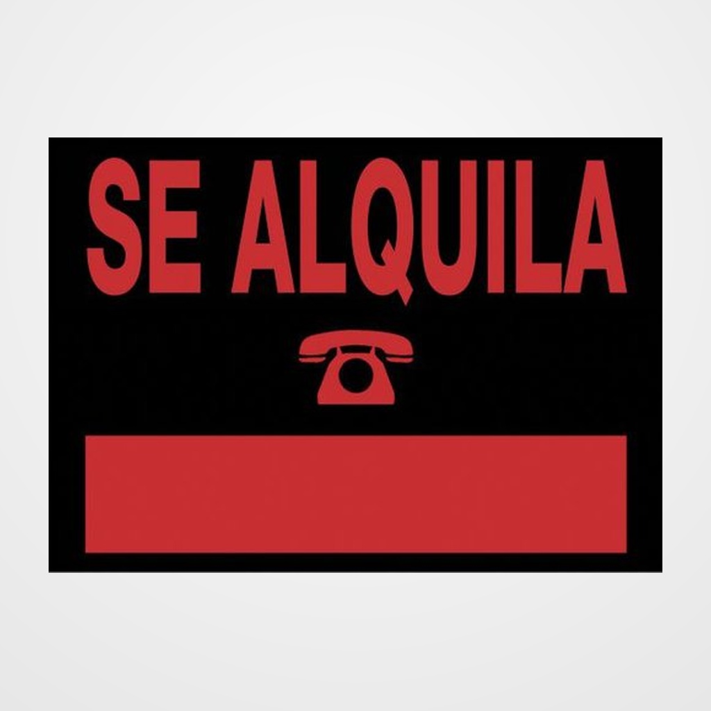 CARTEL ANUNCIO PVC 70x50 SE ALQUILA