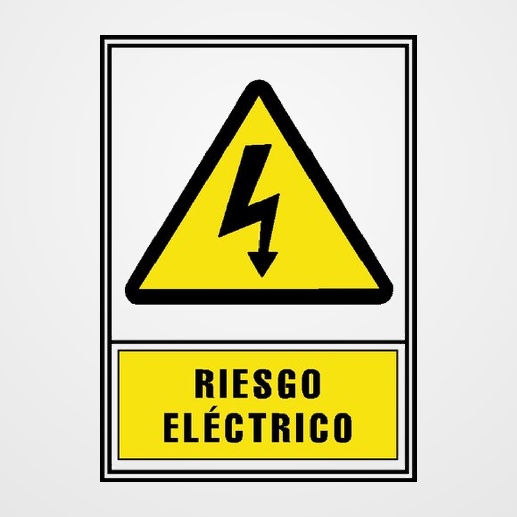SEÑAL SERIGRAFIADA 2 TINTAS RIESGO ELECTRICO AMARILLO