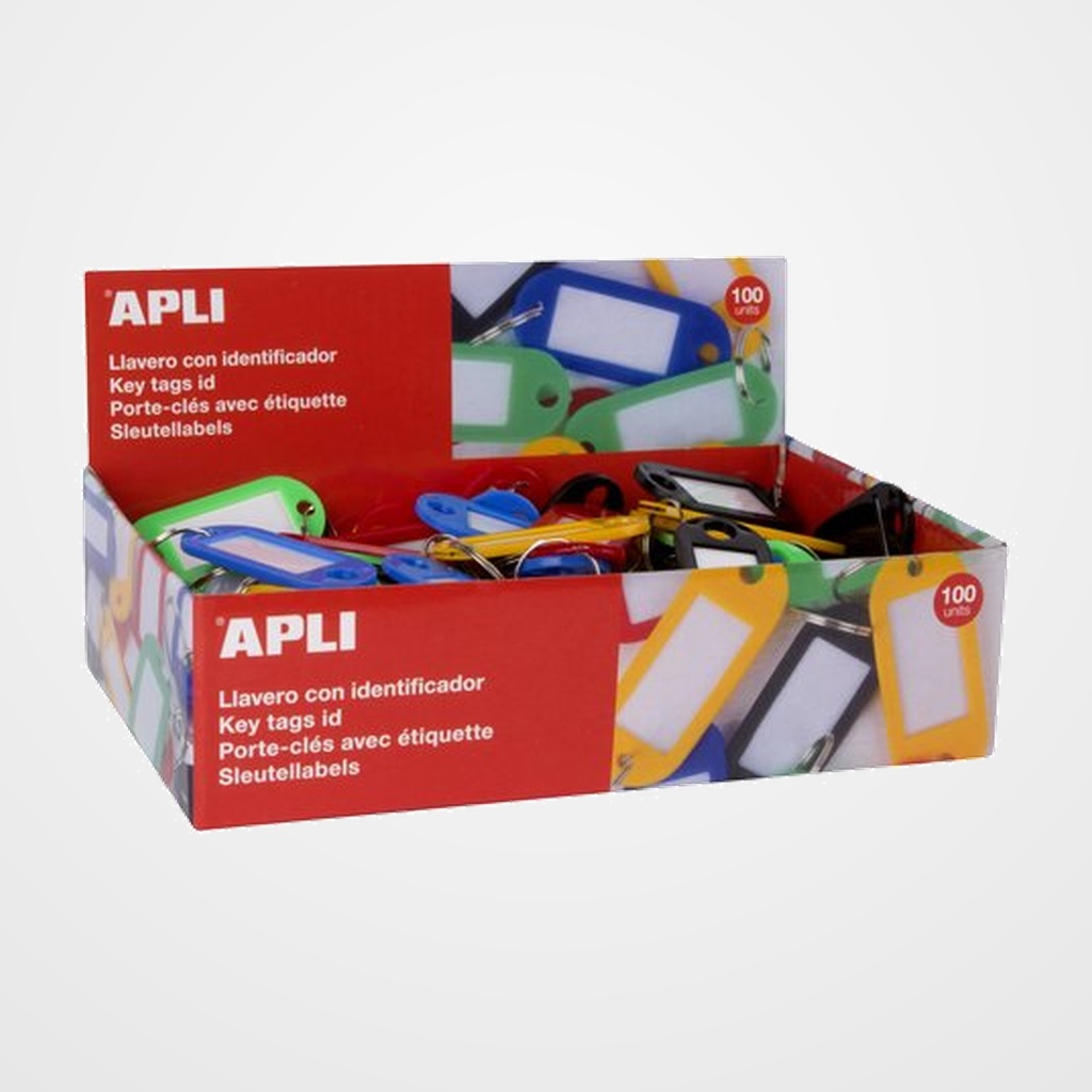 LLAVERO ETIQUETA APLI SURTIDO CAJA de 100