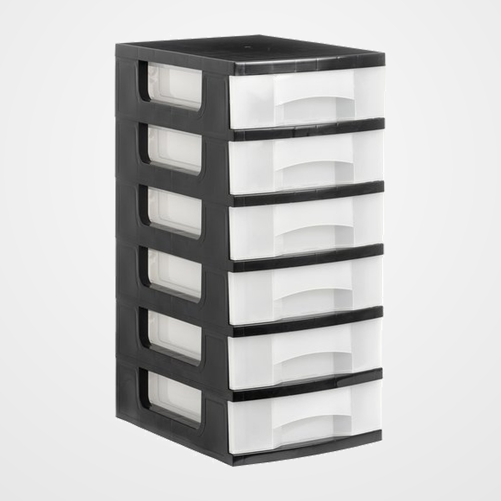 TORRE DE ALMACENAJE 6 CAJONES ARCHIVO 2000 SOSTENIBLE CRISTAL TRASLUCIDO