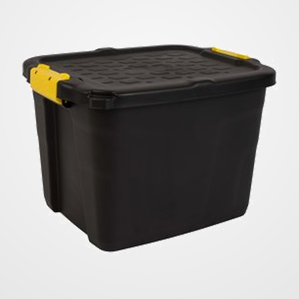 CAJA ALMACENAMIENTO STRATA BY CEP HW443 42 LITROS APILABLE con TAPA SERVICIO PESADO NEGRO