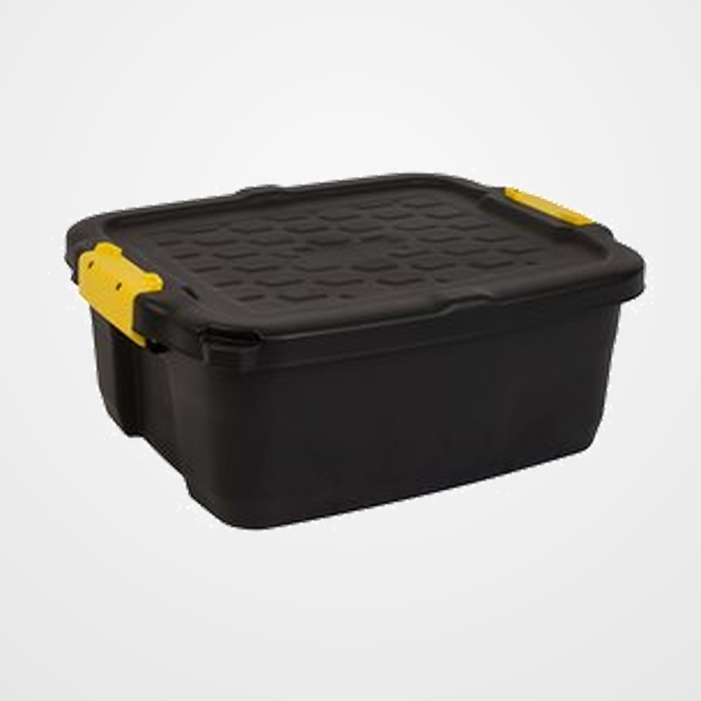 CAJA ALMACENAMIENTO STRATA BY CEP HW444 24 LITROS APILABLE con TAPA SERVICIO PESADO NEGRO