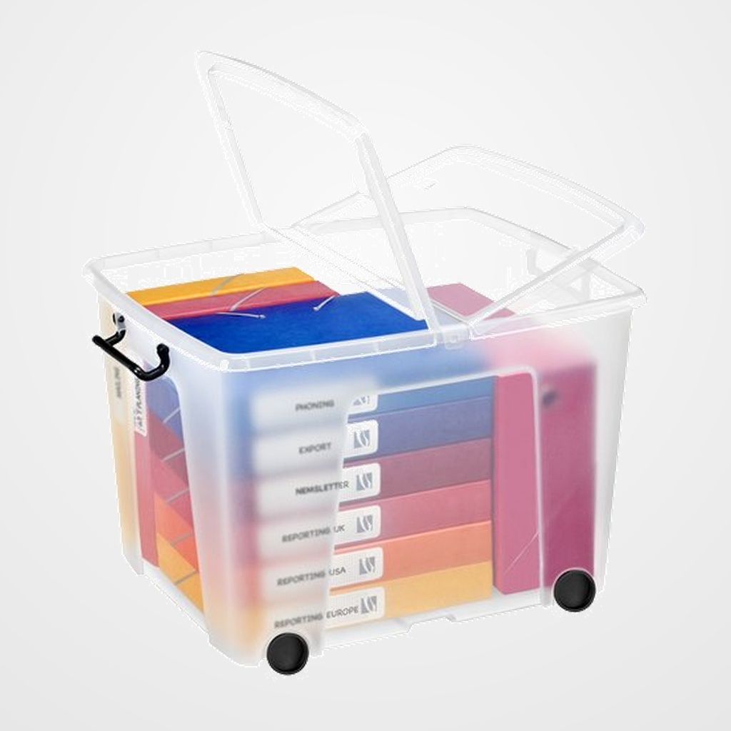 CAJA ALMACENAMIENTO STRATA BY CEP HW676 75 LITROS APILABLE con RUEDAS CRISTAL