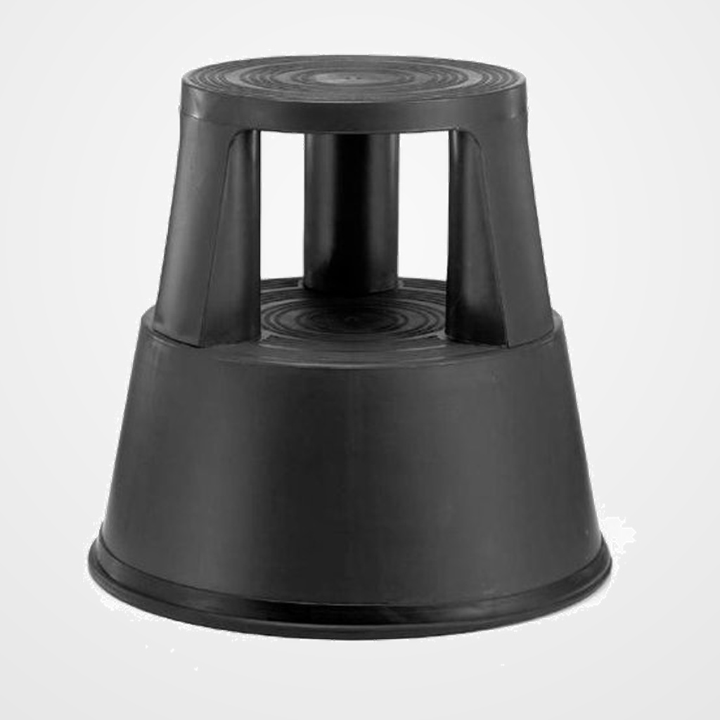 TABURETE TWINCO TWIN LIFT 2 PELDAÑOS CON RUEDAS NEGRO