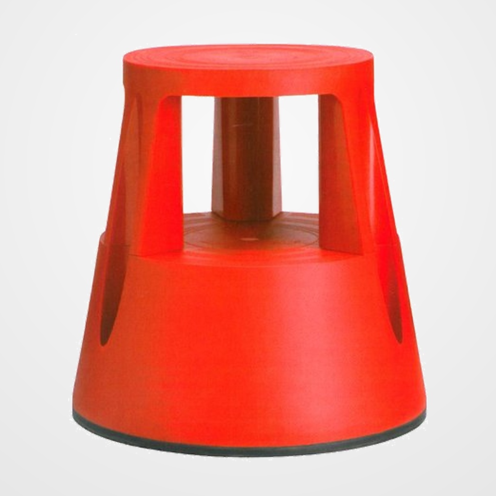 TABURETE TWINCO TWIN LIFT 2 PELDAÑOS CON RUEDAS ROJO