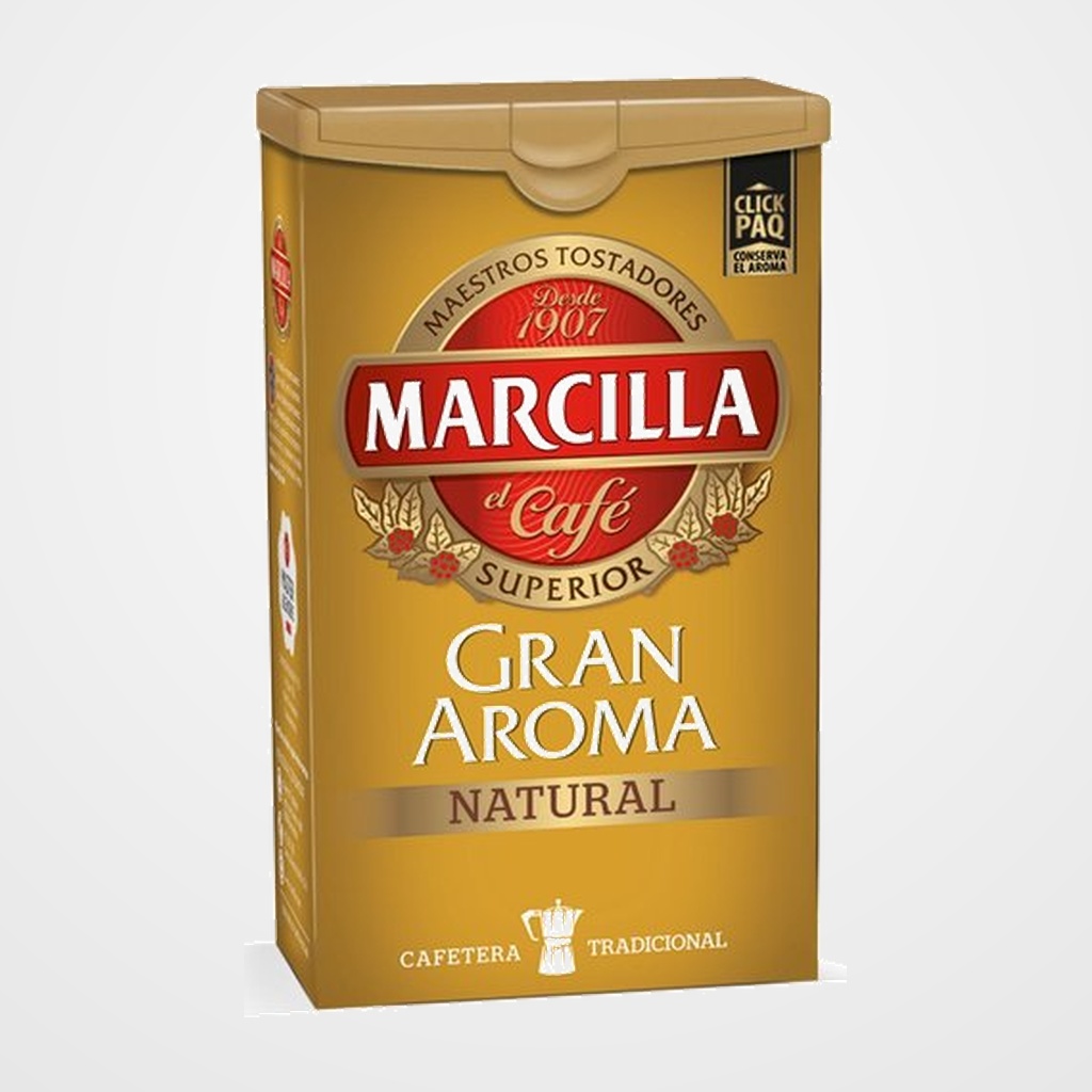 [32401040] CAFE MOLIDO MARCILLA NATURAL CON CIERRE CLICKPAQ PAQUETE DE 250 G