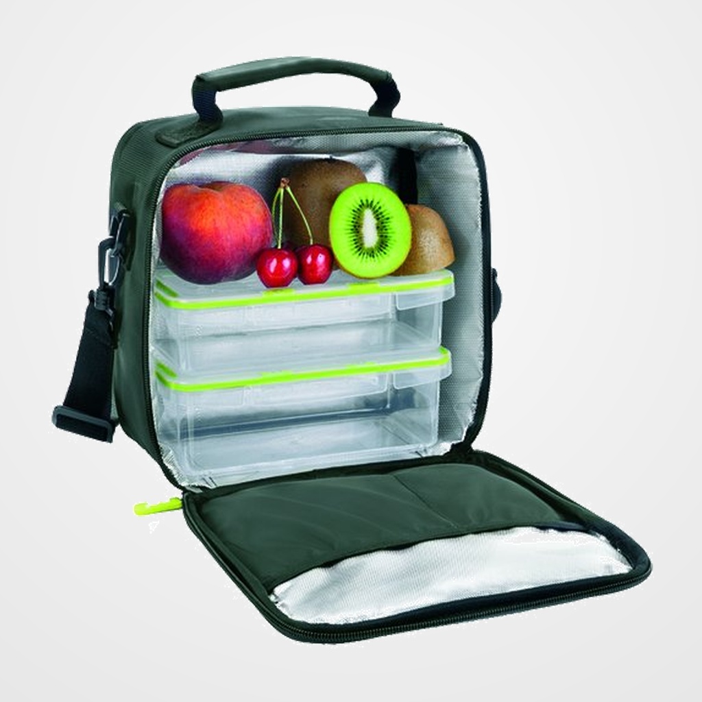 PORTA ALIMENTOS IBILI LUNCH AWAY GREEN HERMETICO 5 L Y 2 CONTENEDORES