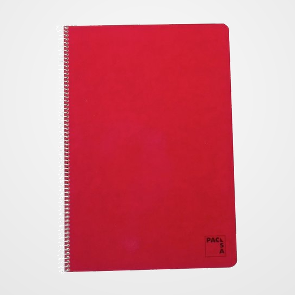 BLOC PACSA INSTITUT tapa DURA Fº 100h HORIZONTAL 60g. ROJO
